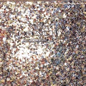 Authentic glitter Coach coin pouch